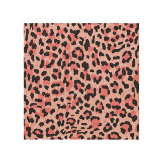 Leopard skin: vintage seamless texture wood wall art