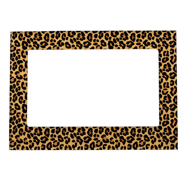 Leopard Skin Wild Cat Animal Print Pattern Magnetic Frame (Front)