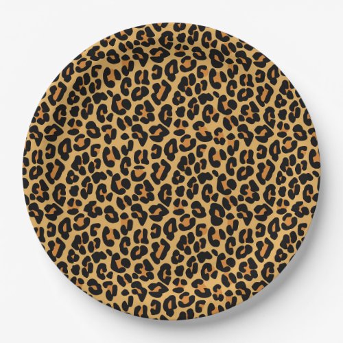 Leopard Skin Wild Cat Animal Print Pattern Paper Plates