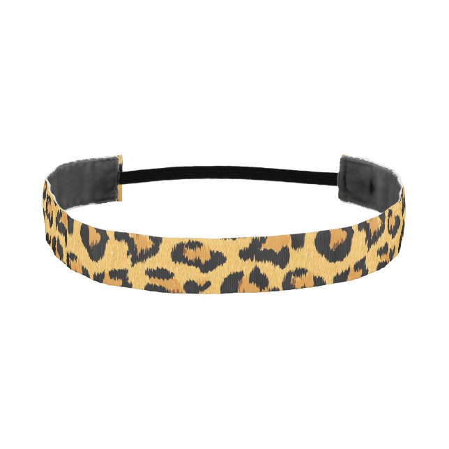 Leopard Skin Wild Safari Animal Print Athletic Headband (Front)