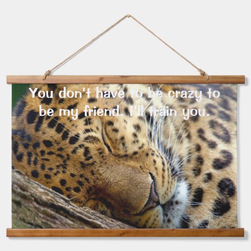 Leopard sleeping  hanging tapestry