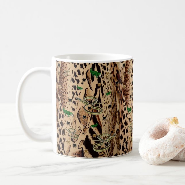 Leopard Snake Alligator Mug (With Donut)