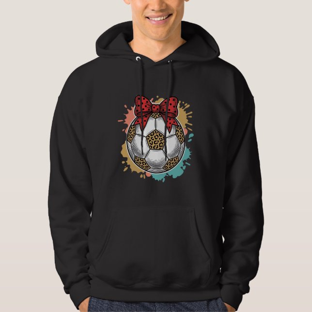 Leopard Soccer Bow Vintage Engraving Shirt Design_ (Front)