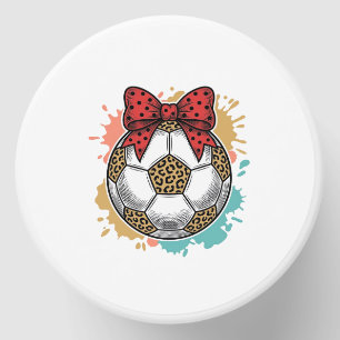 Leopard Soccer Bow Vintage Engraving Shirt Design_ Mini Candle Favors