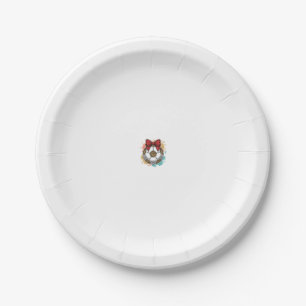 Leopard Soccer Bow Vintage Engraving Shirt Design_ Paper Plates