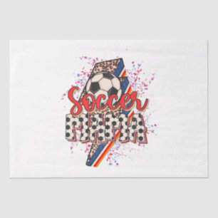 Leopard Soccer Mama Lightning Bolt Sport Mom Mothe Tissue Paper