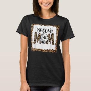 Leopard Soccer Mom Cute Mom Life Soccer Game Day C T-Shirt