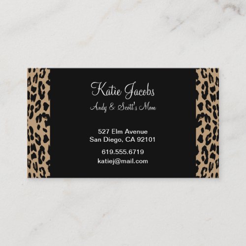 Leopard Social Calling Cards