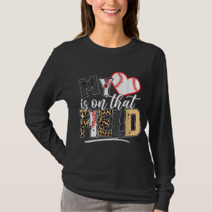 Leopard Softball Mom, My Heart is on That Field Ba T-Shirt