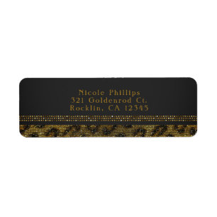 Leopard Sparkle Sequins Glam Chic Modern Party Label