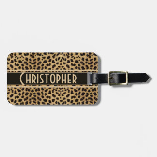 Leopard Spot Address Personalized Luggage Tag