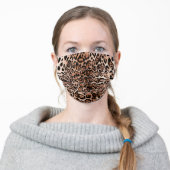 Leopard Spot Animal Print Pattern Adult Cloth Face Mask (Worn)