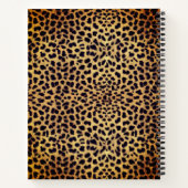 Leopard Spot Gold Glitter Rhinestone Fancy Notebook (Back)