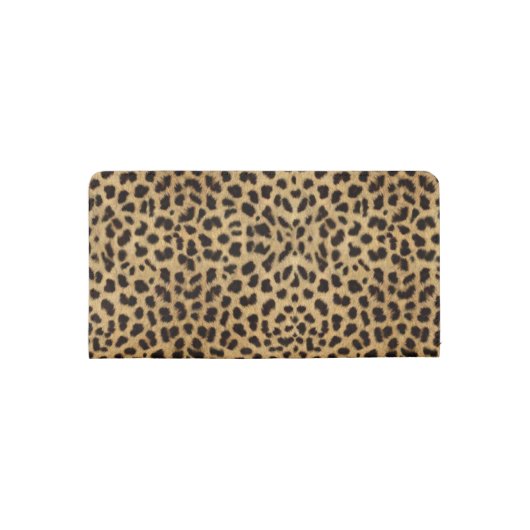 Leopard Spot Gold Glitter Rhinestone PHOTO PRINT Checkbook Cover (Back)