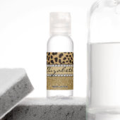 Leopard Spot Gold Glitter Rhinestone PHOTO PRINT Hand Sanitizer (Insitu)