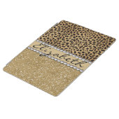 Leopard Spot Gold Glitter Rhinestone PHOTO PRINT iPad Smart Cover (Side)