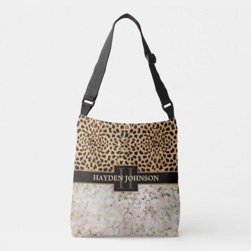 Leopard Spot Marble Monogram Crossbody Bag
