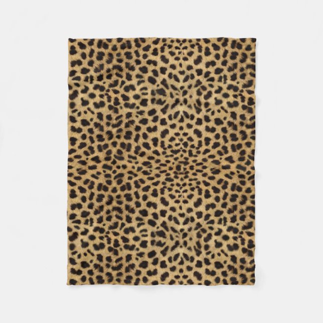 Leopard Spot Pattern Print Fleece Blanket (Front)