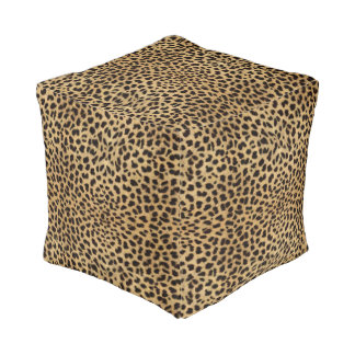 Leopard Spot Pattern Print Pouf