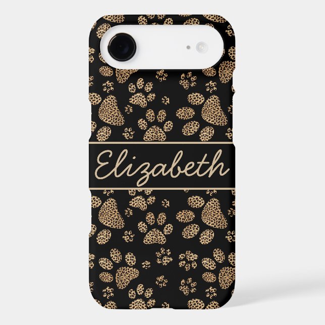 Leopard Spot Paw Prints Personalized Case-Mate Samsung Galaxy Case (Back)