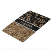 Leopard Spot Paw Prints Rhinestone Diamonds iPad Pro Cover (Side)