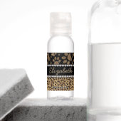 Leopard Spot Paw Prints Rhinestone PHOTO PRINT Hand Sanitizer (Insitu)