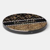 Leopard Spot Paw Prints Rhinestone Wireless Charger (Front 2)