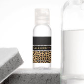 Leopard Spot Rhinestone Diamonds Monogram PHOTO Hand Sanitizer (Insitu)