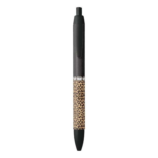 Leopard Spot Rhinestone Diamonds Pen (Back (Vertical))