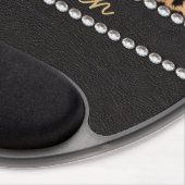 Leopard Spot Rhinestone Diamonds Personalized Gel Mouse Pad (Right Side)