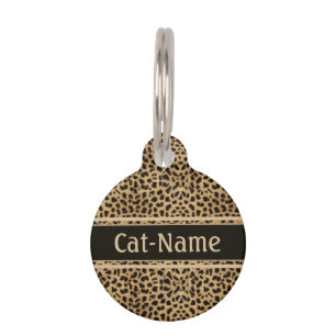 Leopard Spot Skin Personalized Pet ID Tag