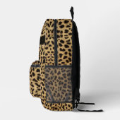 Leopard Spot Skin Print Add Name Printed Backpack (Right)