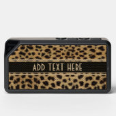 Leopard Spot Skin Print Add Text Bluetooth Speaker (Front)