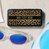 Leopard Spot Skin Print Add Text Bluetooth Speaker (Insitu(Beach))