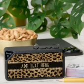 Leopard Spot Skin Print Add Text Bluetooth Speaker (Insitu(Table))