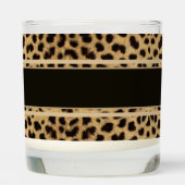 Leopard Spot Skin Print Add Text Scented Candle (Back)