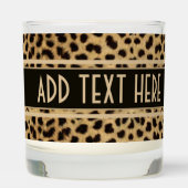 Leopard Spot Skin Print Add Text Scented Candle (Front)
