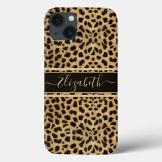 Leopard Spot Skin Print Personalize iPhone 13 Case