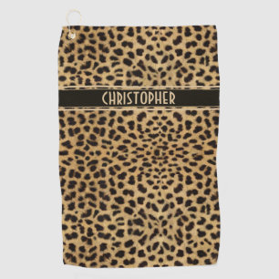 Leopard Spot Skin Print Personalize Golf Towel