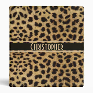 Leopard Spot Skin Print Personalized Binder