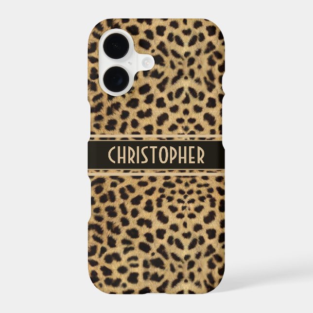 Leopard Spot Skin Print Personalized Case-Mate iPh iPhone Case (Back)