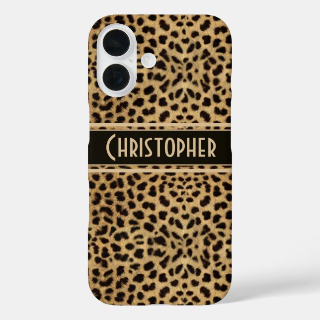 Leopard Spot Skin Print Personalized Case-Mate iPhone Case (Back)