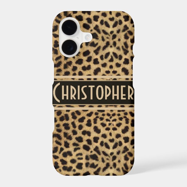 Leopard Spot Skin Print Personalized Case-Mate iPhone Case (Back)
