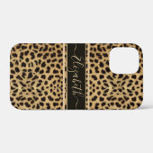 Leopard Spot Skin Print Personalized Case-Mate iPhone Case (Back (Horizontal))