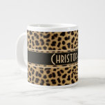 Leopard Spot Skin Print Personalized Giant Coffee Mug at Zazzle