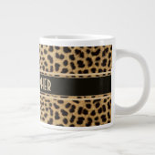 Leopard Spot Skin Print Personalized Giant Coffee Mug (Right)