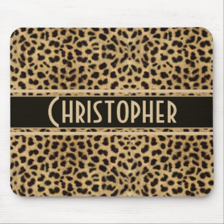 Leopard Spot Skin Print Personalized Mouse Pad
