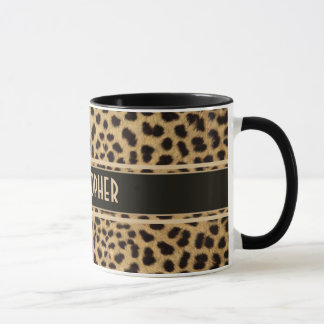 Leopard Spot Skin Print Personalized Mug