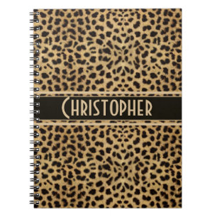Leopard Spot Skin Print Personalized Notebook