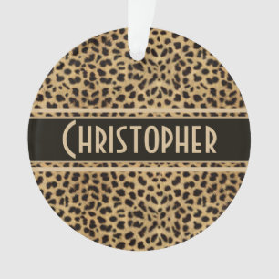 Leopard Spot Skin Print Personalized Ornament